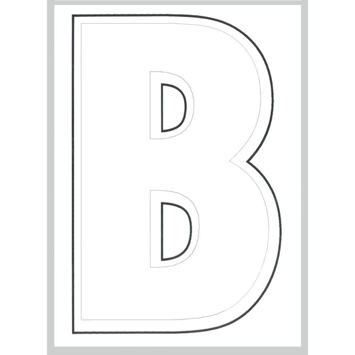 3" - B White Die Cut Letters