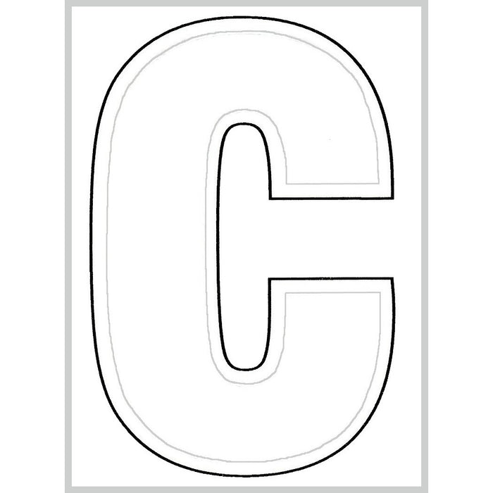 3" - C White Die Cut Letters