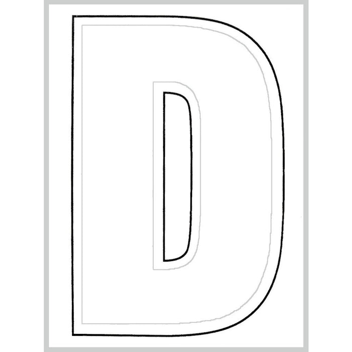 3" - D White Die Cut Letters