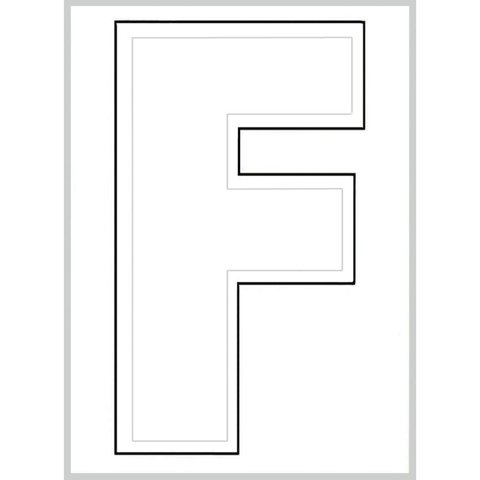 3" - F White Die Cut Letters