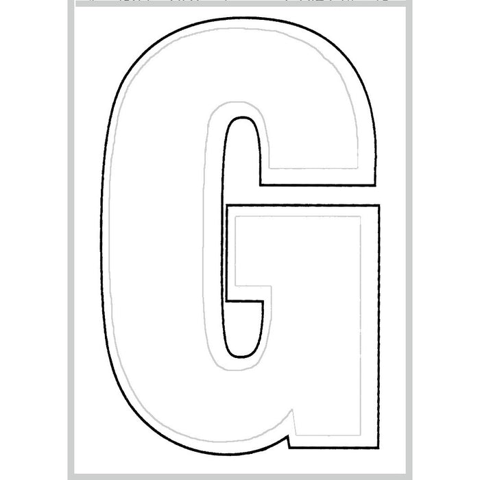 3" - G White Die Cut Letters