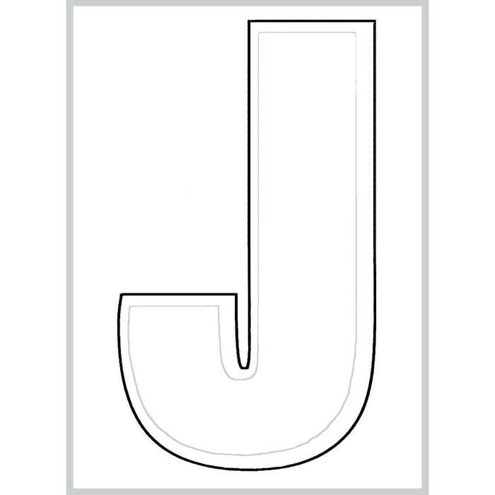 3" - J White Die Cut Letters