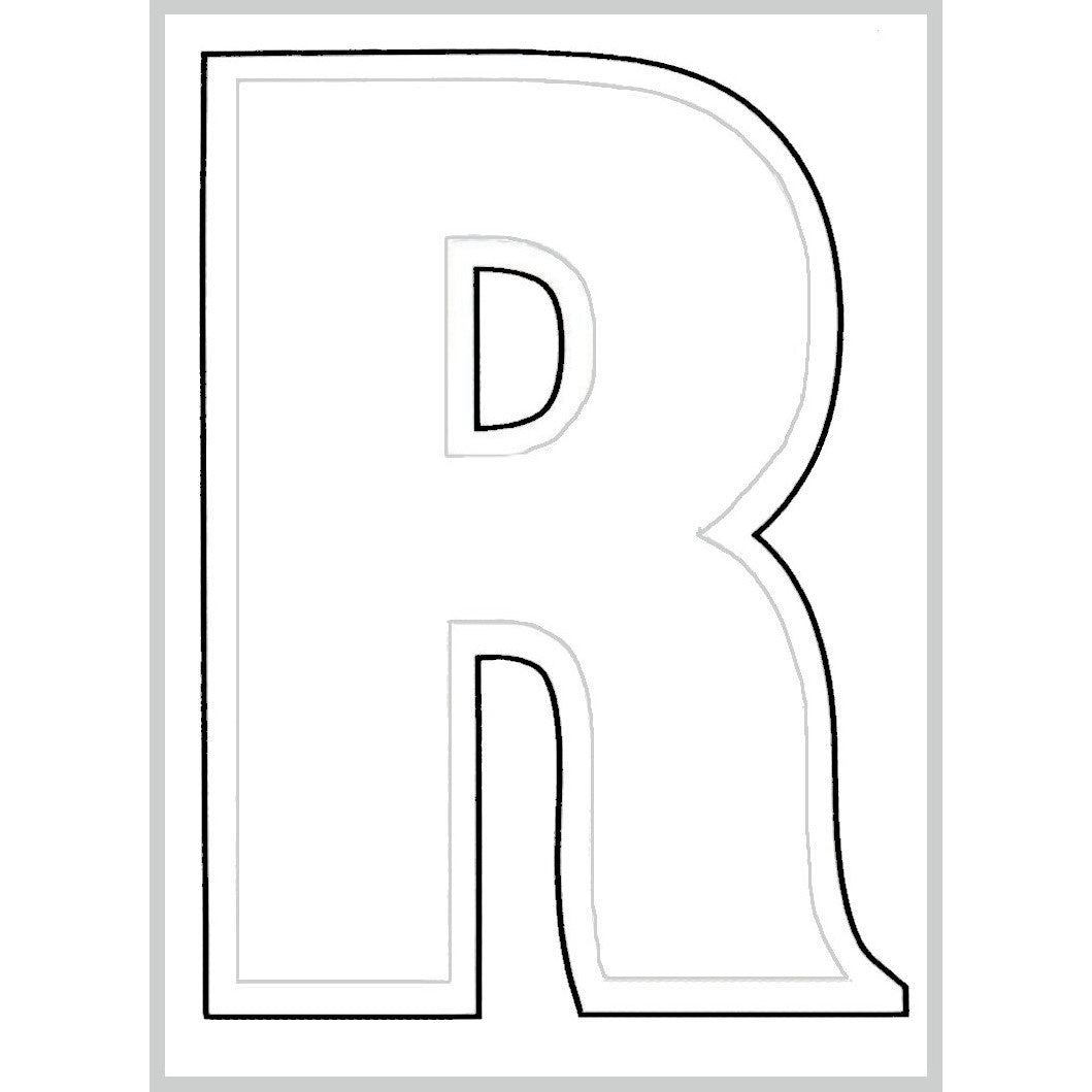 3" - R White Die Cut Letters