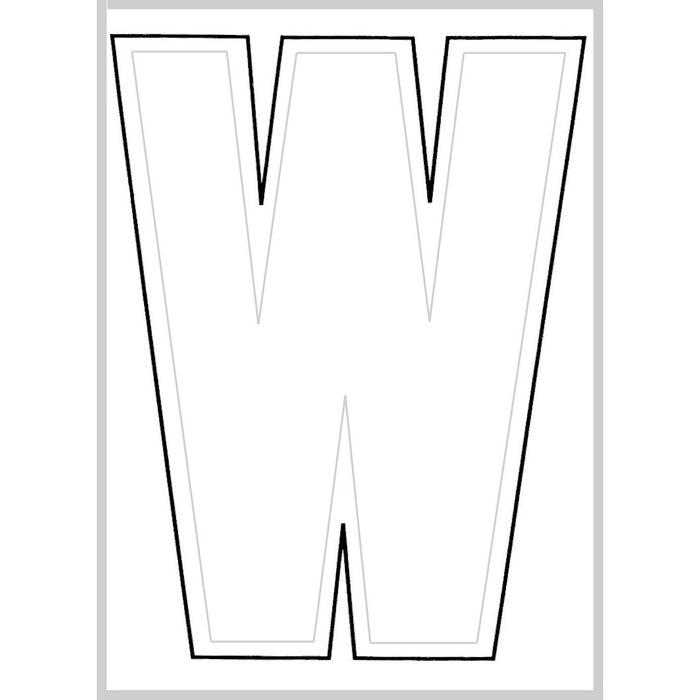 3" - W White Die Cut Letters