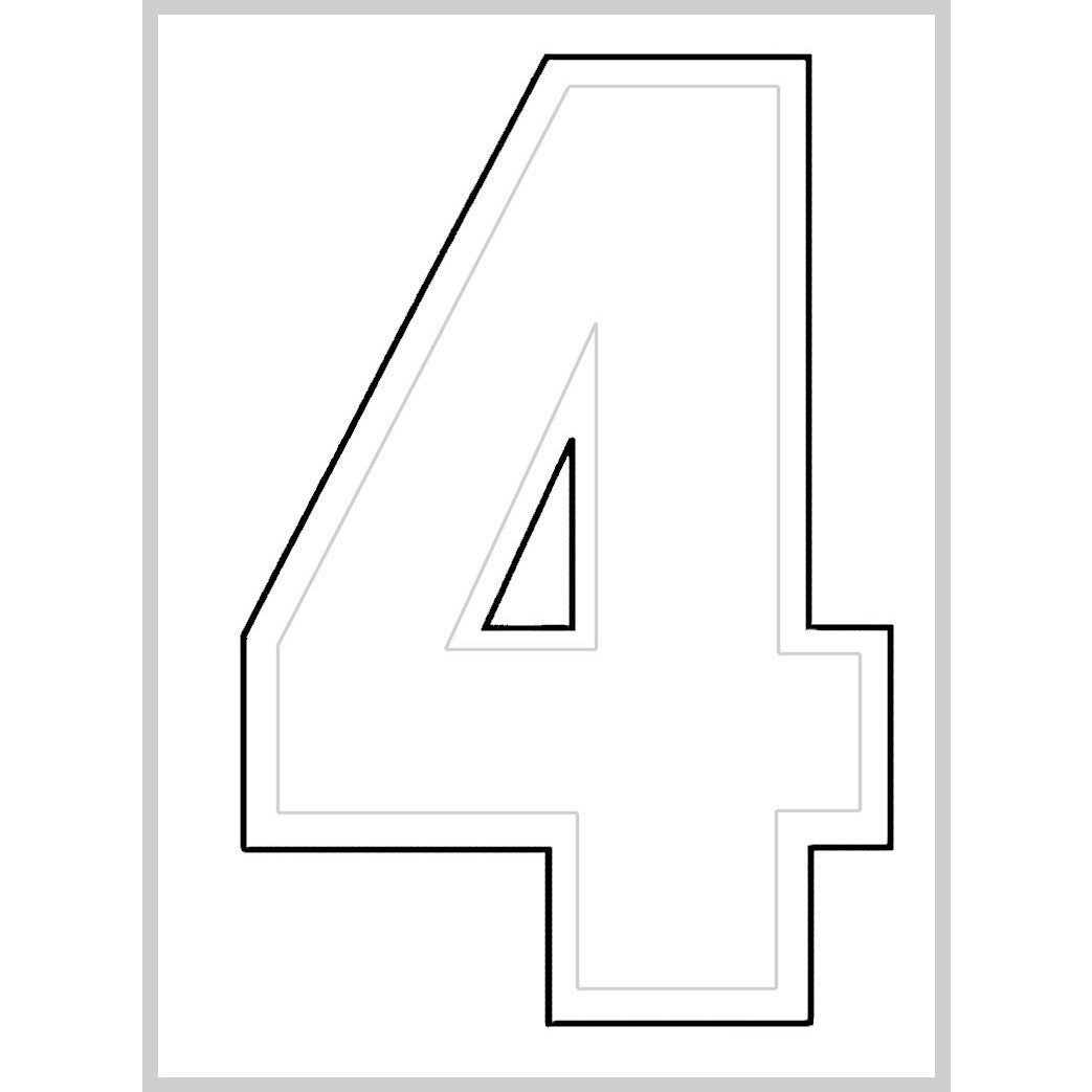 3" - 4 White Die Cut Numbers