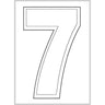 3" - 7 White Die Cut Numbers