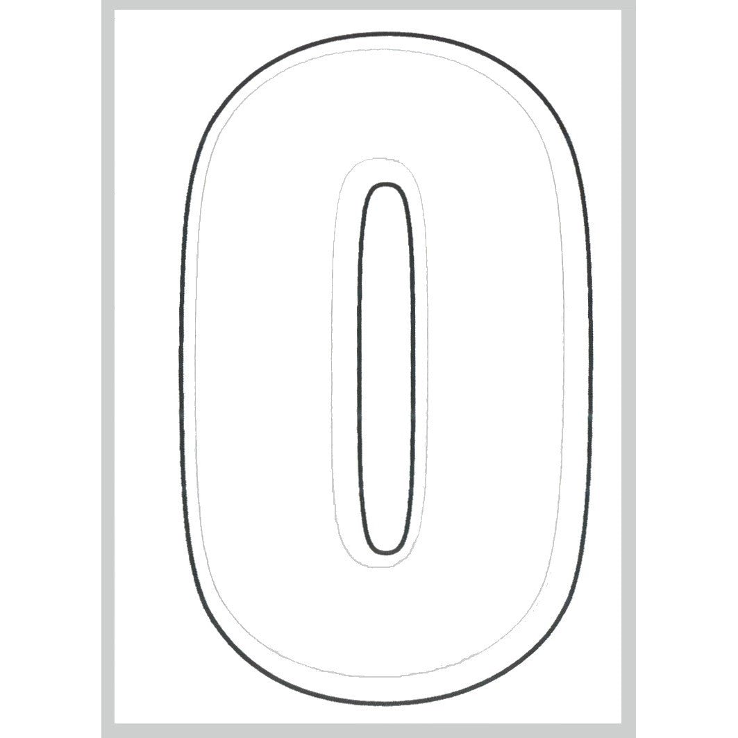 3" - 0 White Die Cut Numbers