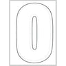 3" - 0 White Die Cut Numbers