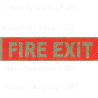 2" x 8" Aluminum "Fire Exit" Peel & Stick Signs