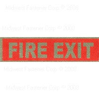 2" x 8" Aluminum "Fire Exit" Peel & Stick Signs