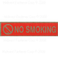 2" x 8" Aluminum "No Smoking" Silhouette Peel & Stick Signs