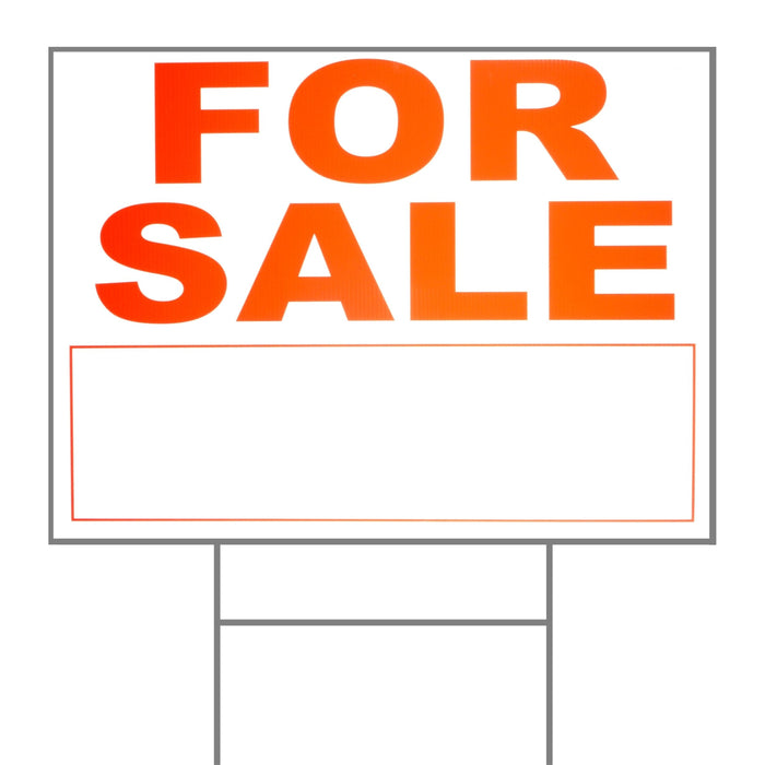 18" x 24" Plastic "For Sale" Signs
