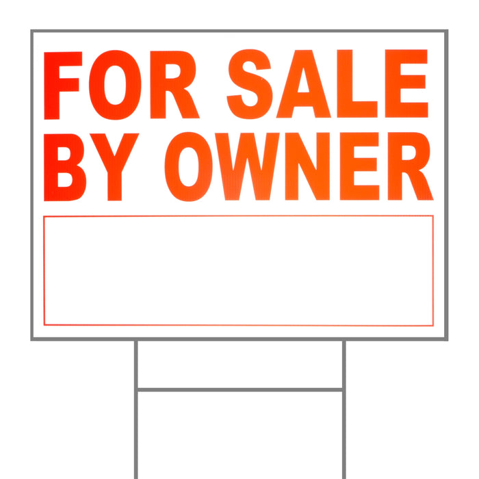 18" x 24" Plastic "For Sale by Owner" Signs