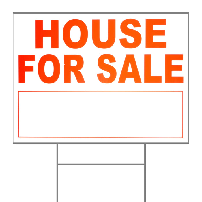 18" x 24" Plastic "House for Sale" Signs