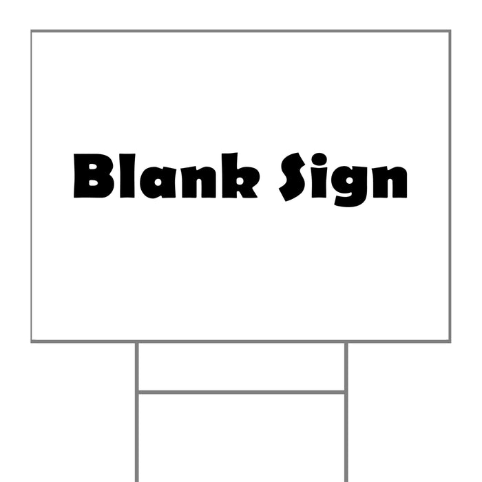 18" x 24" Plastic Blank Signs