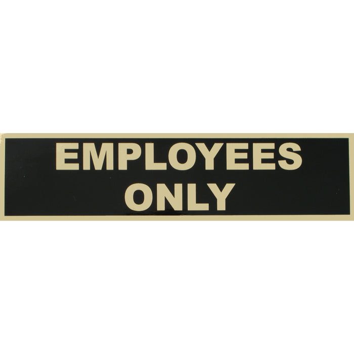 2" x 8" Mylar Plastic "Employees Only" Peel & Stick Signs