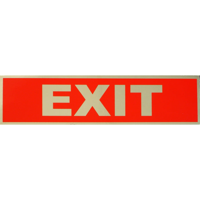 2" x 8" Mylar Plastic "Exit" Peel & Stick Signs