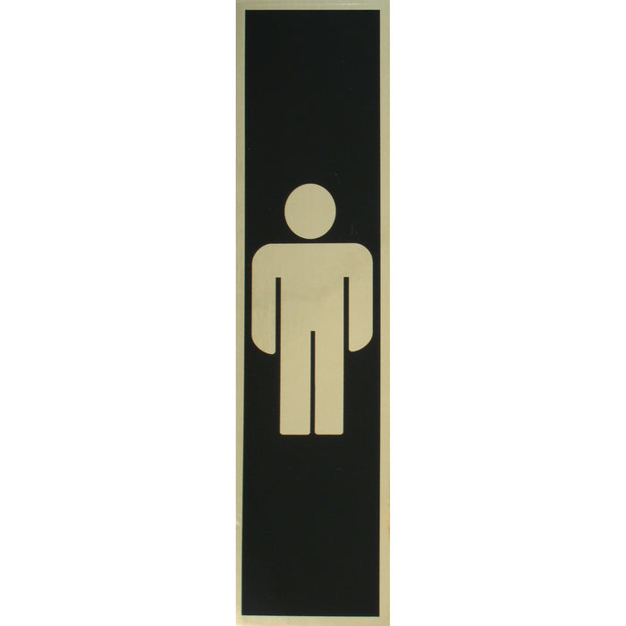 2" x 8" Mylar Plastic "Men" Silhouette Peel & Stick Signs