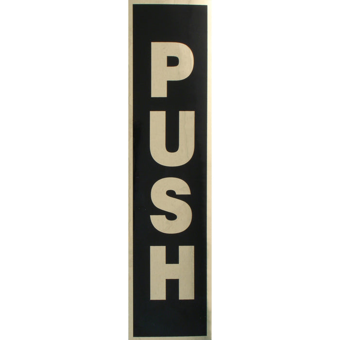 2" x 8" Mylar Plastic "Push" Peel & Stick Signs