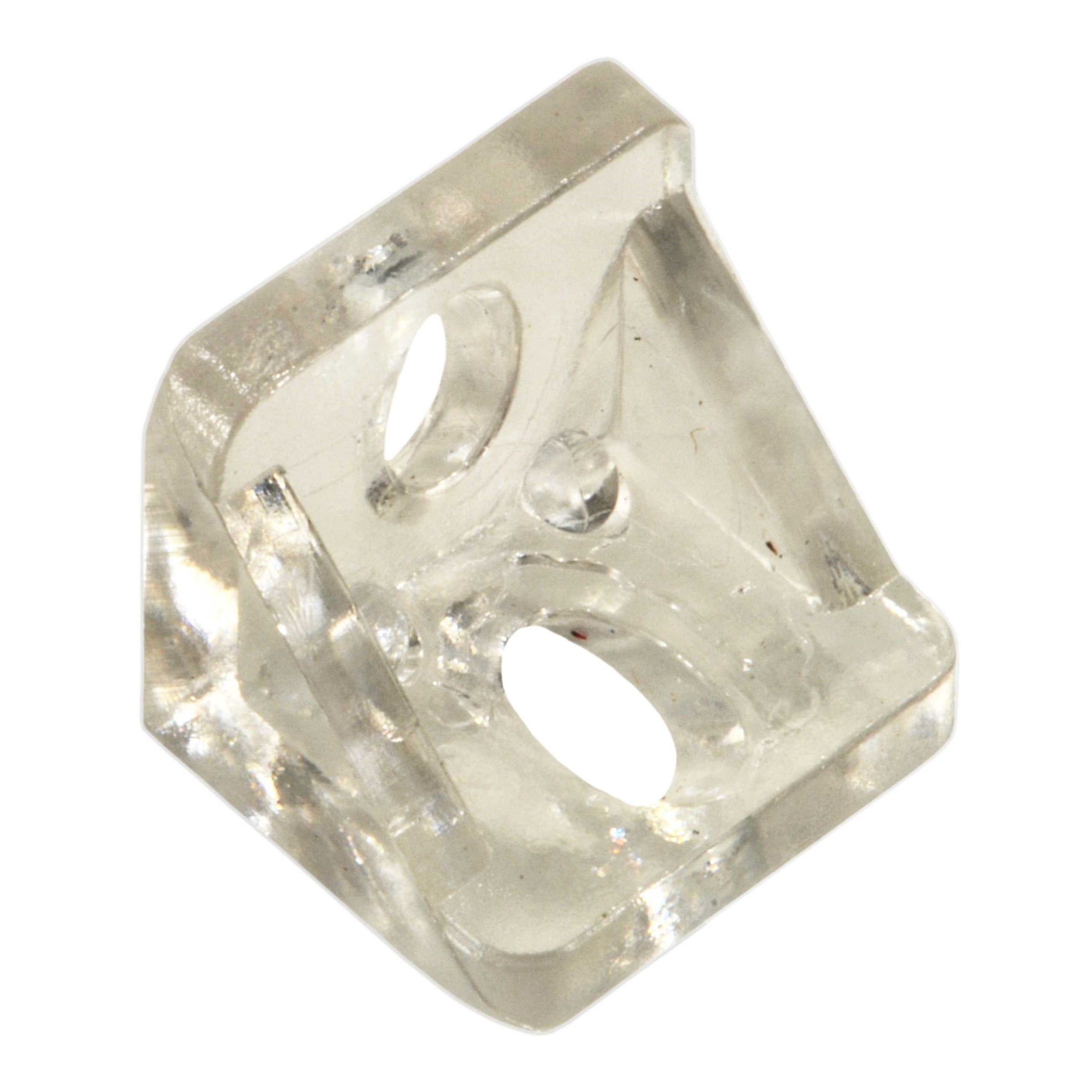 90�� x 3/4" x 5/8" Clear Plastic Mounting Brackets