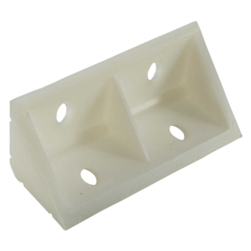 90�� x 3/4" x 2" White Plastic Mounting Brackets