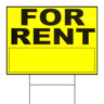 18" x 24" Plastic "For Rent" Signs with H Stakes
