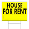 18" x 24" Plastic "House for Rent" Signs with H Stakes
