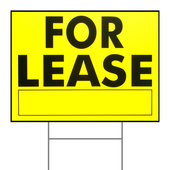 18" x 24" Plastic "For Lease" Signs with H Stakes