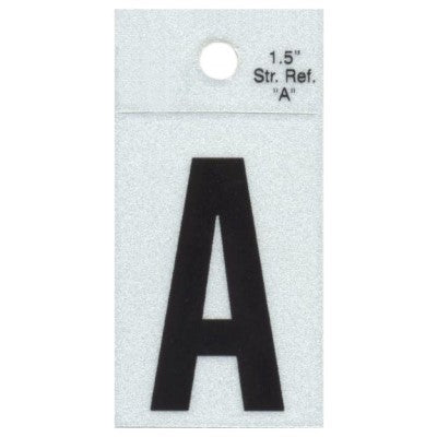 1.5" - A Straight Black Reflective Letters