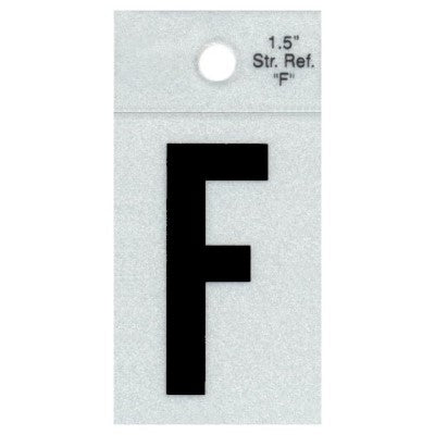1.5" - F Straight Black Reflective Numbers