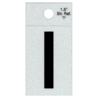 1.5" - I Straight Black Reflective Letters