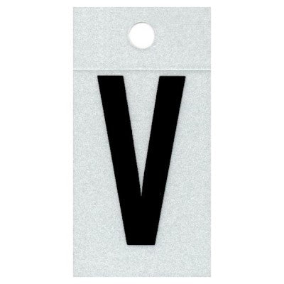 1.5" - V Straight Black Reflective Letters