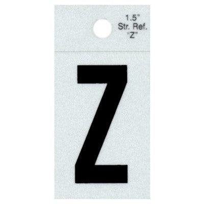 1.5" - Z Straight Black Reflective Letters