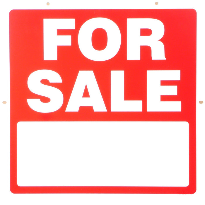 17" x 17" Styrene Plastic "For Sale" Signs