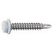 #8-18 x 1" White Painted 410 Stainless Steel Hex Washer Head Self-Drilling Screws