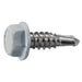 #14-13 x 3/4" White Painted 410 Stainless Steel Hex Washer Head Self-Drilling Screws