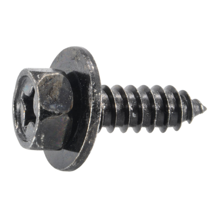 6.3mm x 16mm x 20mm Black Oxide Steel Hex Washer Auto Screws