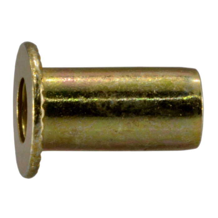 4mm-0.7 x 2mm Zinc Plated Steel Coarse Thread Blind Nut Inserts