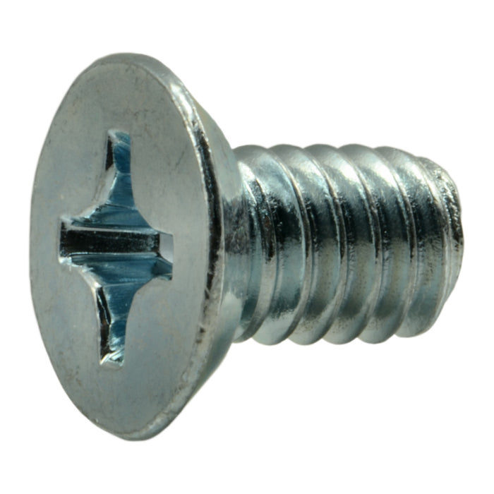 #12-24 x 3/8" Zinc Plated Steel Coarse Thread Phillips Flat Undercut Head Machine Screws