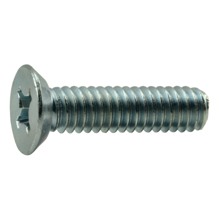 #12-24 x 7/8" Zinc Plated Steel Coarse Thread Phillips Flat Undercut Head Machine Screws