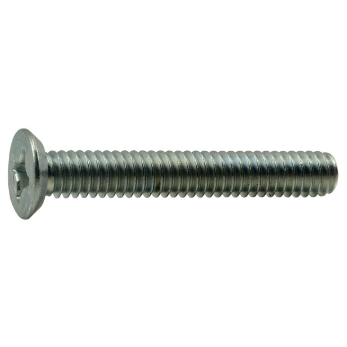 #12-24 x 1-1/2" Zinc Plated Steel Coarse Thread Phillips Flat Undercut Head Machine Screws