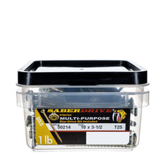 10 x 3-1/2" Star Drive Gold SaberDrive® Multi-Purpose Screws