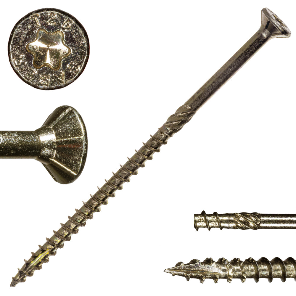 10 x 4" Star Drive Gold SaberDrive® Multi-Purpose Screws