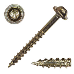 9 x 1-3/4" Star Drive Yellow Zinc Cabinet Saberdrive Screws
