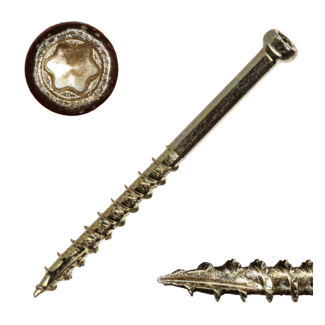 8 x 2" Star Drive Yellow Zinc SaberDrive® Trim Screws