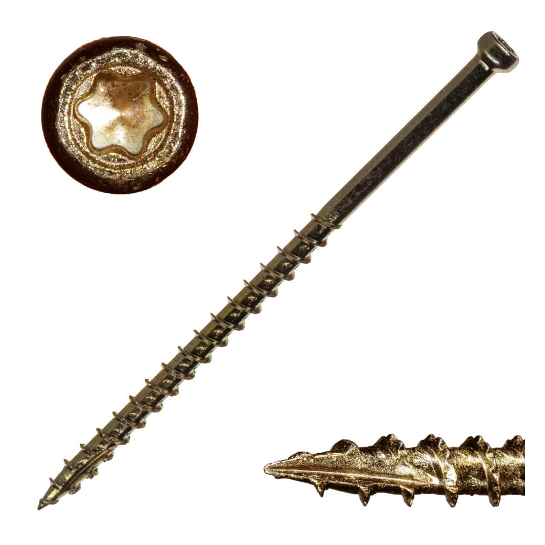 8 x 3" Star Drive Yellow Zinc SaberDrive® Trim Screws