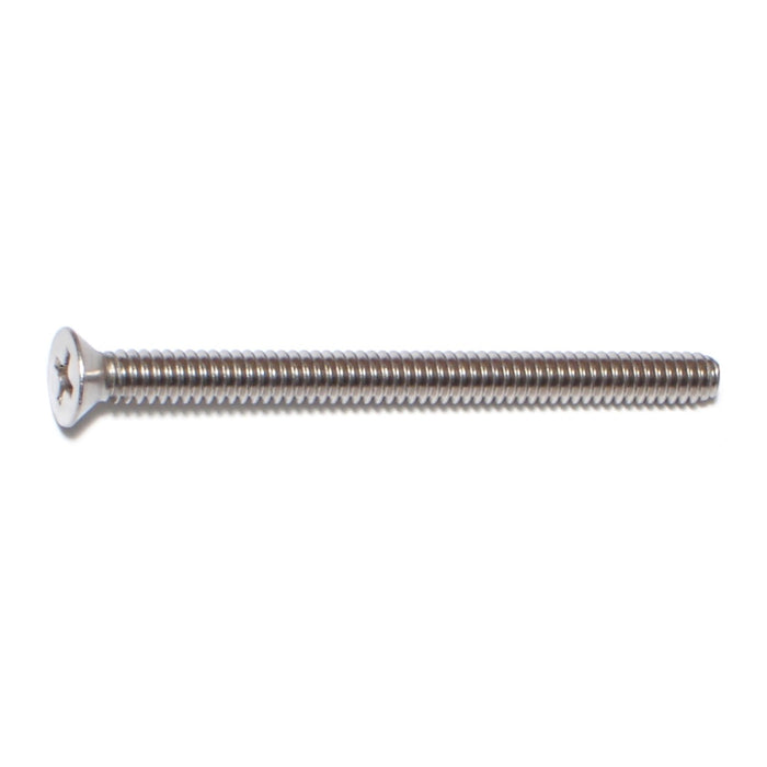 #10-24 x 2-1/2" 18-8 Stainless Steel Coarse Thread Phillips Flat Head Machine Screws