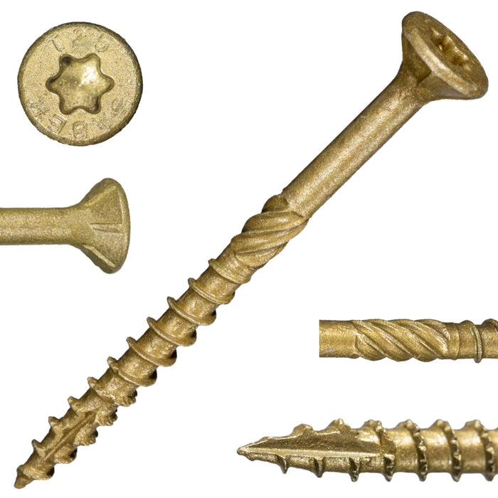 9 x 2-1/4" Star Drive Tan SaberDrive® Deck Screws 5 lb. Tub (532 pcs.)