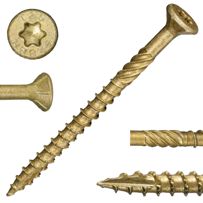 9 x 2-1/2" Star Drive Tan SaberDrive® Deck Screws 5 lb. Tub (450 pcs.)