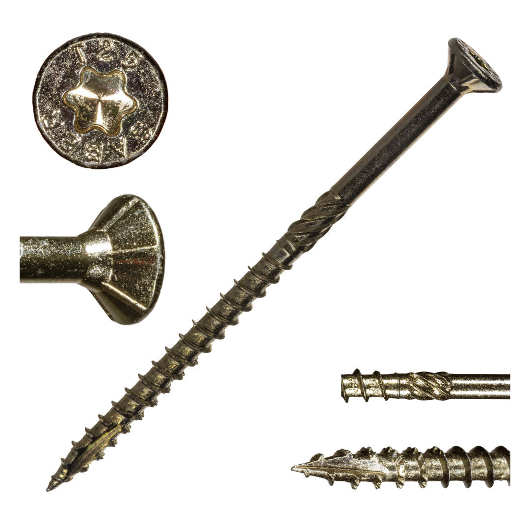 10 x 3-1/2" Star Drive Gold SaberDrive® Multi-Purpose Screws